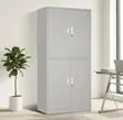 Steel 4-Door Lockable File/Storage Cabinet - 4