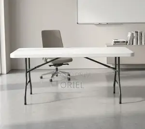180cm White Foldable Office Table