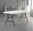 180cm White Foldable Office Table - 2