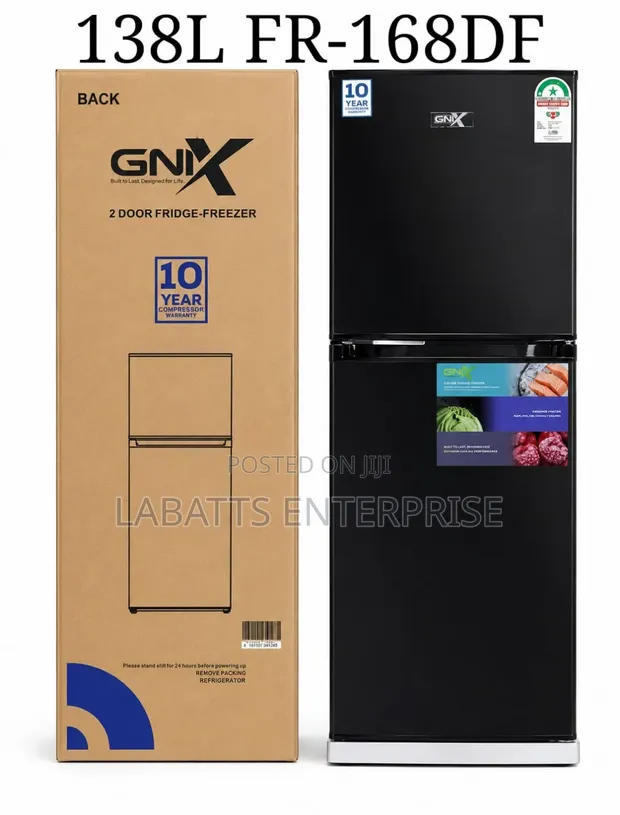 GNIX 138L Double Door Refrigerator FR-168DF - 1