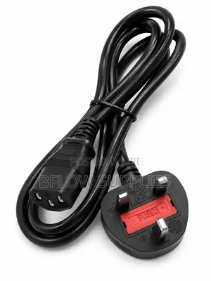 UK 3-Pin IEC Computer Power Cable