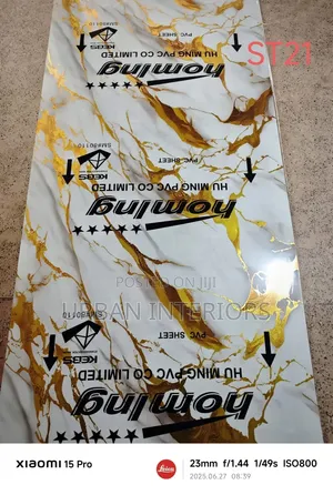 Non-Foldable Gold Marble Sheets (4x8ft, 3mm)