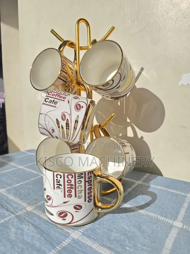 Vikombe vya Kioo vya Dhahabu (Set ya 6) - 1