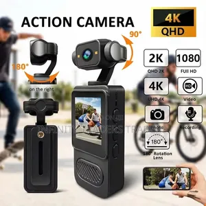 Action Camera yenye Lens ya Digrii 180 Zinazozunguka