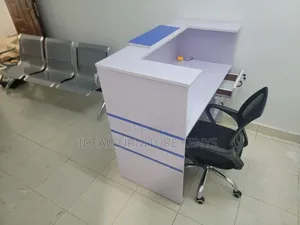 Boss Office Products Reception Desk - White & Blue