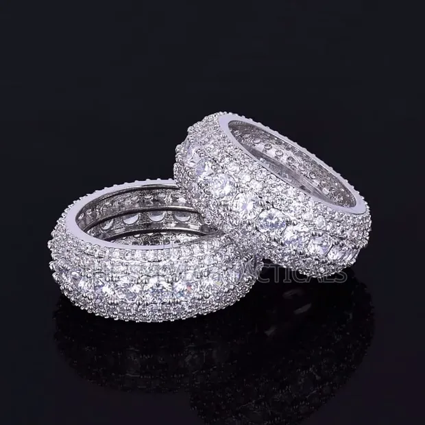 Iced Out Cuban Link Rings - Hip Hop Fashion - 1