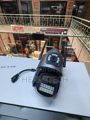 Dual Lens 4G Electric CCTV with Alarm Siren