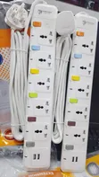 Prime Power 5-Way Extension Cable with 2 USB Ports - 2