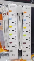 Prime Power 5-Way Extension Cable with 2 USB Ports - 4