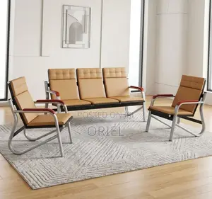 5-Seater Corporate Lobby Brown Sofa