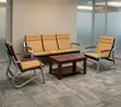 5-Seater Corporate Lobby Brown Sofa - 5