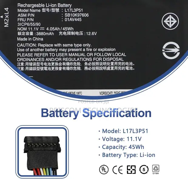 Betri ya Laptop Lenovo Thinkpad E480/E490/E580/E14/E15 - 1
