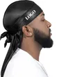Logo Print 360 Waves Extra Long Straps Pirate Hat Headwrap - 2