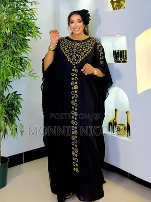 Black Fashion Abaya - Design Mpya