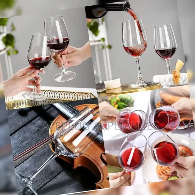 6-Piece Long Stem Wine Glass Set - 435ml - 1