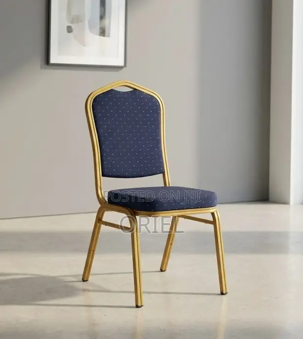 Office Fabric Visitor Conference Chair - Blue - 1