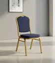 Kiti cha Mikutano cha Ofisi cha Kitambaa cha Mgeni - Bluu - 3