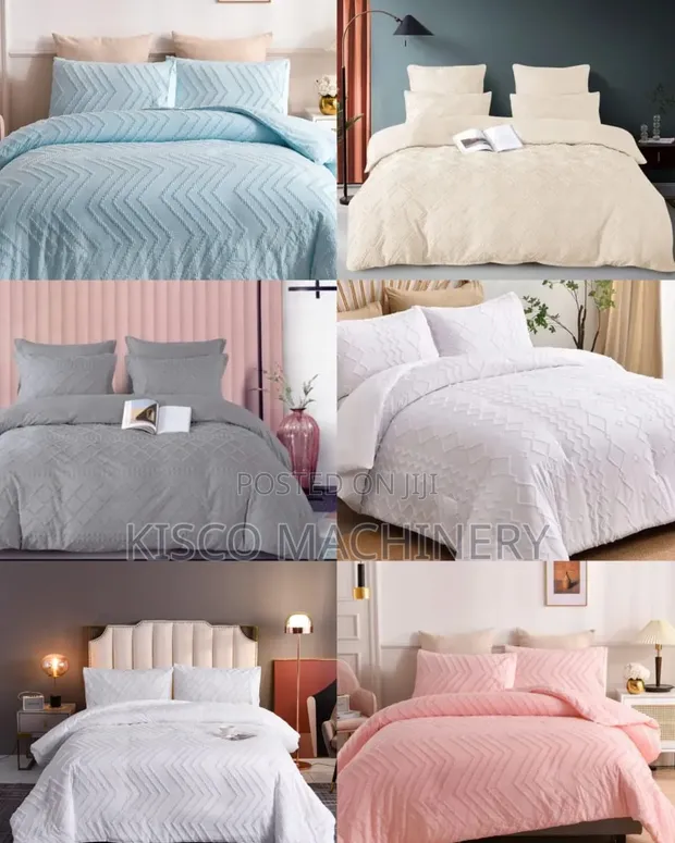 Luxury Tufted Wave Design Duvet Cover Set - 1