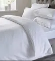 6pc White Duvet Cover Set - Luxury Pintuck - 2