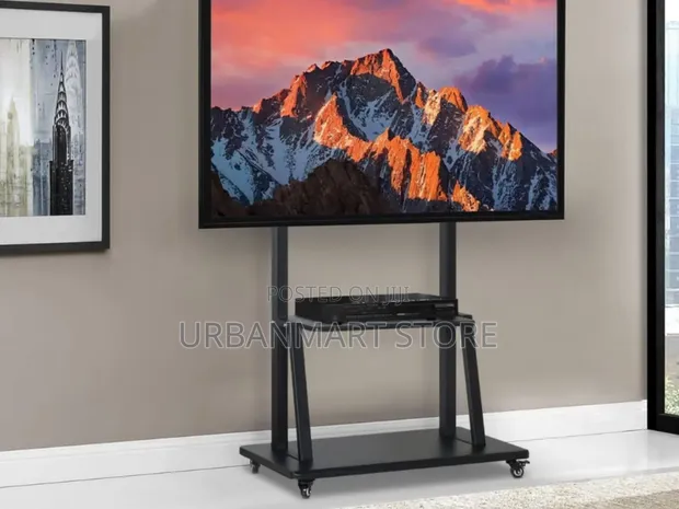 Mobile TV Trolley Stand with Wall Mount (32-75 Inch) - 1