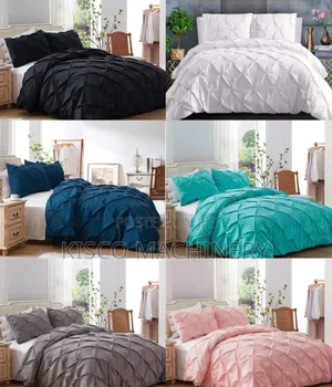 Seti ya Duvet Cover ya Pinch Pleat Cross Pintuck