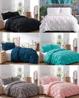 Seti ya Duvet Cover ya Pinch Pleat Cross Pintuck - 2