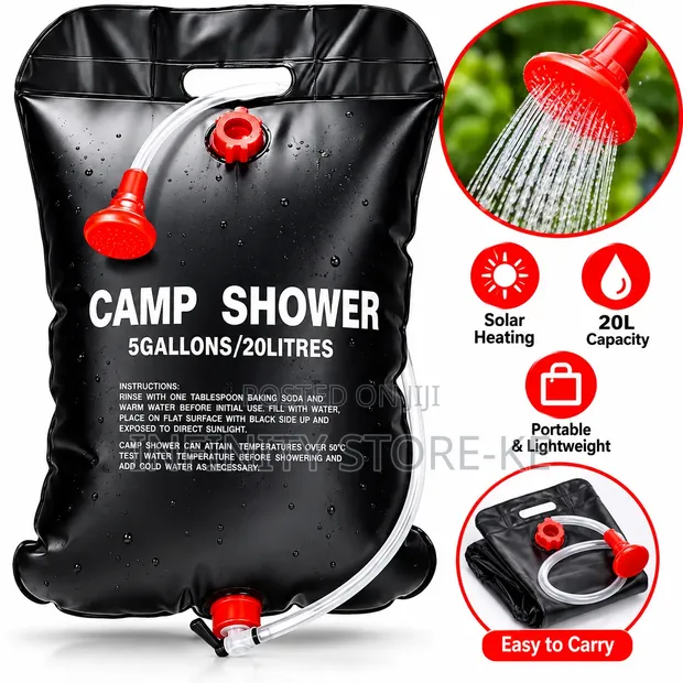 20L Portable Solar Camping Shower Bag - 1