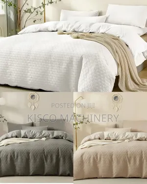 Waffle Weave Poplin Cotton Duvet Cover Set - Luxury Soft