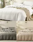 Waffle Weave Poplin Cotton Duvet Cover Set - Luxury Soft - 1
