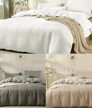 Waffle Weave Poplin Cotton Duvet Cover Set - Luxury Soft