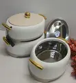 3pcs Luxury Gold Hotpot Set - Insulated Food Warmers - 1