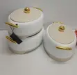 3pcs Luxury Gold Hotpot Set - Insulated Food Warmers - 3