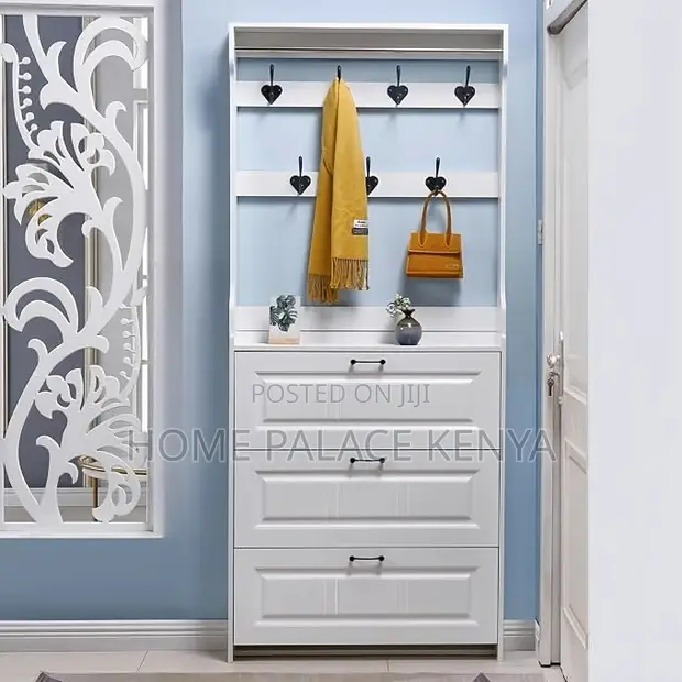 Modern Flip Tier Shoe Rack - White - 1