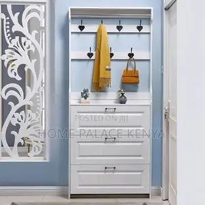 Modern Flip Tier Shoe Rack - White