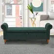 Premium Bed End Ottoman Bench - Green - 1