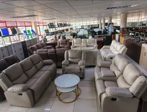 Sofa za Recliner za Ngozi za Kisasa za 6-Seater - Mpya Kabisa