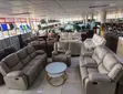 6-Seater Leather Modern Recliner Sofas - Brand New - 1