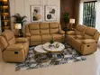 6-Seater Leather Modern Recliner Sofas - Brand New - 2