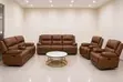 6-Seater Leather Modern Recliner Sofas - Brand New - 3