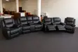 6-Seater Leather Modern Recliner Sofas - Brand New - 4