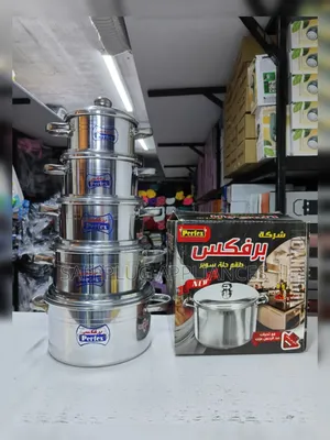 Set Mpya ya Sufuria 10pc za Chuma cha Kutolea Nguvu (Stainless Steel)