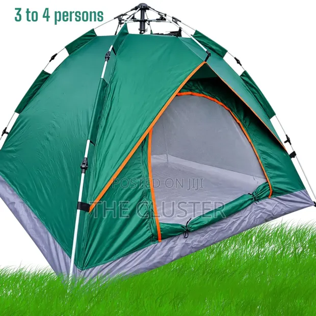 Jungle Green Portable Camping Tent (3-4 Persons) - 1