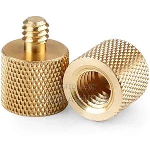 Brass 1/4" Male to 3/8" Female Tripod Adapter