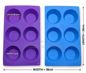 Silicone Cupcake & QueenCake Tray (6 Holes)