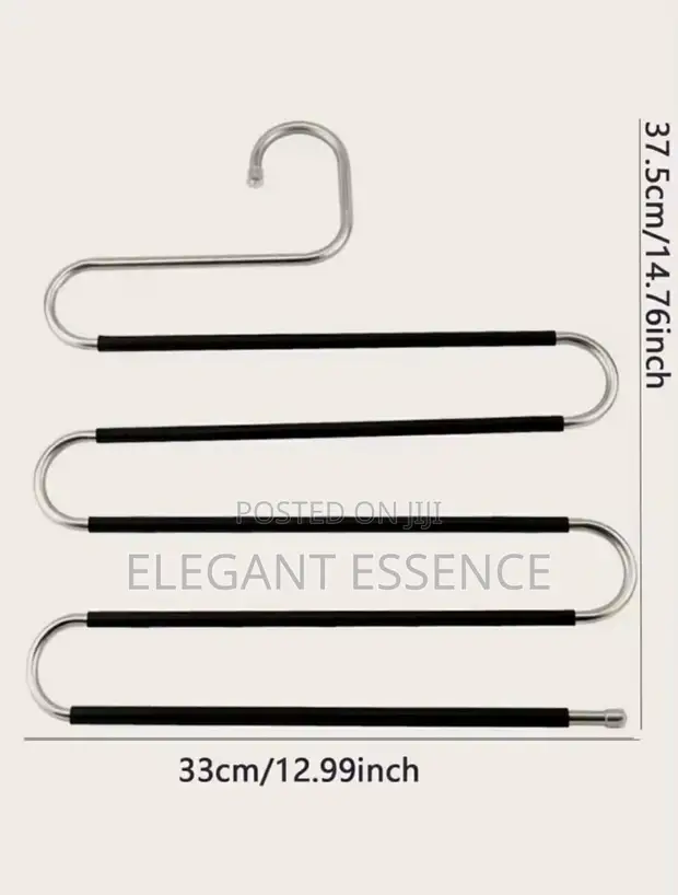 S-Shaped Trouser Hangers (Metallic) - 1