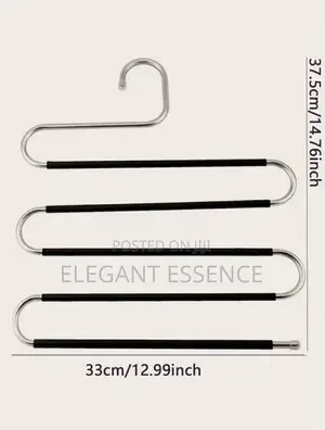 S-Shaped Trouser Hangers (Metallic)