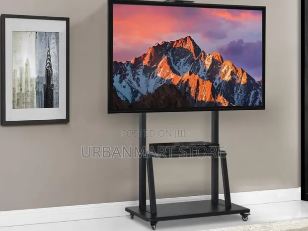 Adjustable TV Trolley Stand for 32-75 Inch TVs - 1