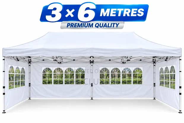 3x6m Nyeupe Gazebo Tent - Ubora wa Premium - 1