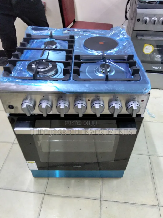 Haier 60x60cm 4-Burner Gas Cooker with Electric Oven - 1