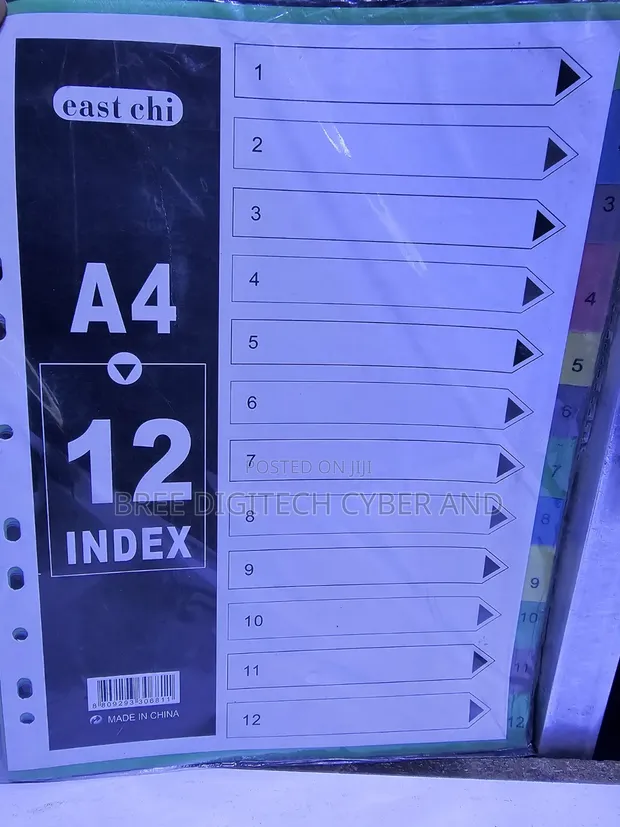 A4 Index File Separators (Numbered & Lettered) - 1